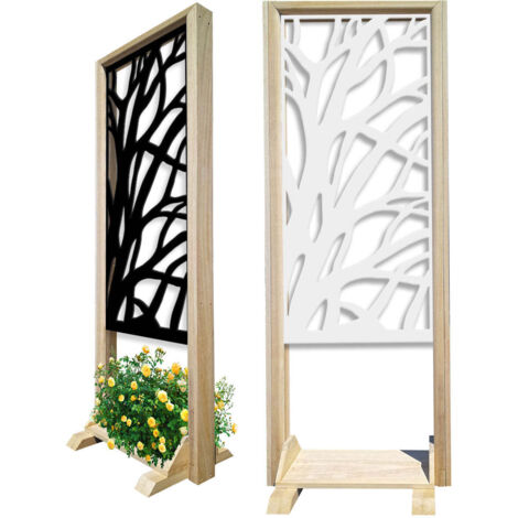 ALBERI - Separè  - Paravento modulabile - 70x190cm - in Legno e PVC - Colore: bianco