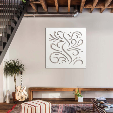 BLOW - Pannello in PVC traforato - Parasole - Misura: 98x98 cm - Colore: bianco