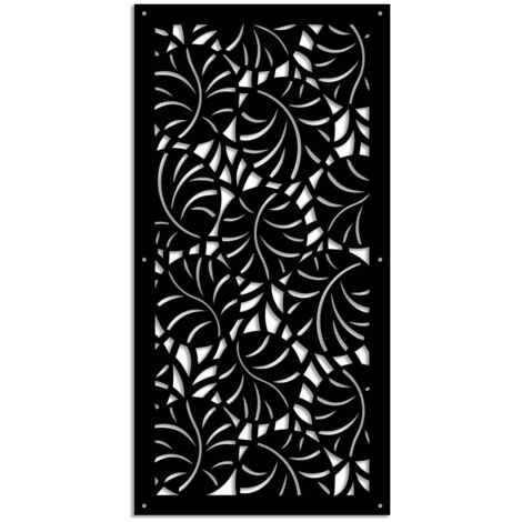 MANGROVIE - Pannello in PVC traforato - Parasole - Misura: 47x94 cm - Colore: nero