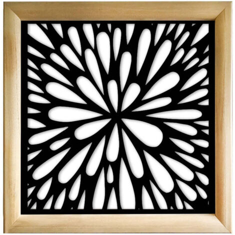 SQUIRT - Moduli Decorativi in Legno e PVC - Colore: nero - Misura: 48x48 cm (1/4)