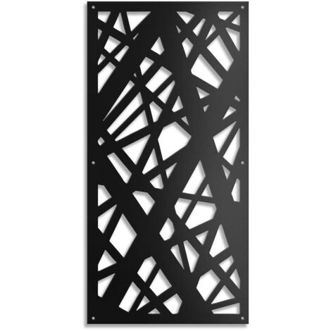 DIAGONAL LARGE - Pannello traforato in PVC - 10mm spessore - Misura: 73x148 cm - Colore: nero