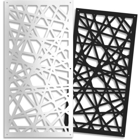 DIAGONAL SMALL - Pannello traforato in PVC - 10mm spessore - Colore: nero - Misura: 98x198 cm
