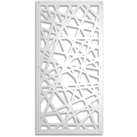DIAGONAL SMALL - Pannello traforato in PVC - 10mm spessore - Misura: 47x94 cm - Colore: bianco