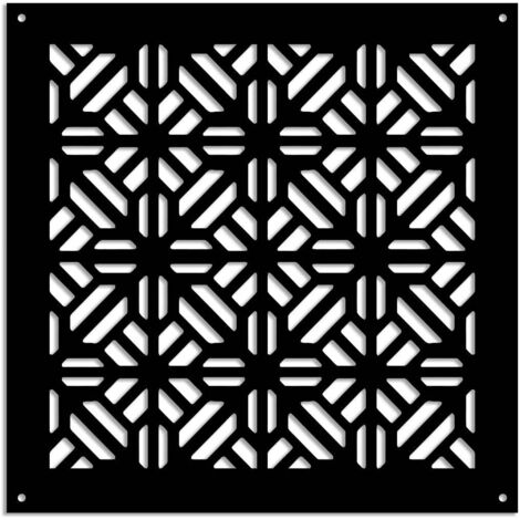 STOCCOLMA - Pannello in PVC traforato - Parasole - Misura: 73x73 cm - Colore: nero
