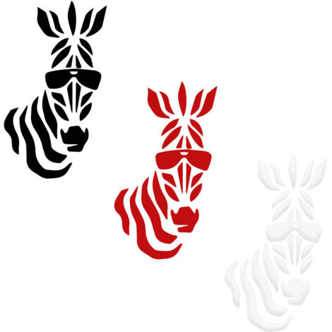 ZEBRA - Adesivo murale wall sticker in vinile 55x95 cm - Colore: nero (1/2)