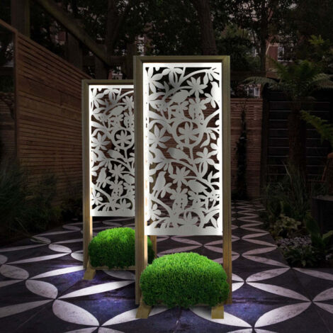 UCCELLINI - Separè - Paravento modulabile - 70x190cm - in Legno e PVC - Colore: bianco (1/5)