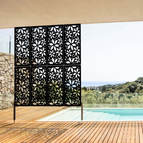 VENUS - Pannello in PVC traforato - Parasole - Misura: 98x198 cm - Colore: nero