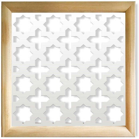 CROSS - Moduli Decorativi in Legno e PVC - Misura: 48x48 cm - Colore: bianco (1/4)