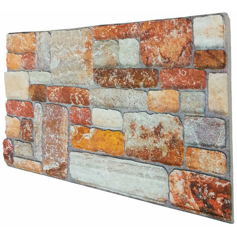 Terre di Siena - Pannello finta Pietra in EPS Resinato Misura 100x50 cm Spessore 2 Cm