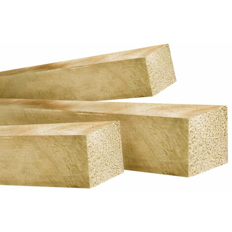 TRAVETTI In Legno Levigato 4x4cm - Misura: 4x4x100 cm