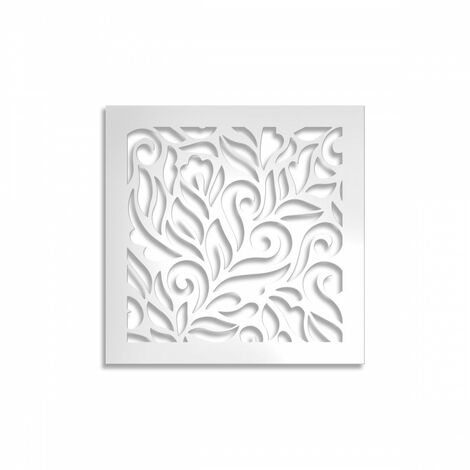 DECOR - Pannello in PVC traforato - spessore 10mm - Misura: 98x98 cm - Colore: bianco