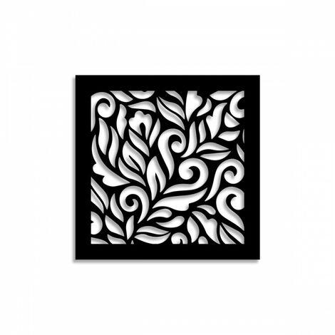 DECOR - Pannello in PVC traforato - spessore 10mm - Colore: nero - Misura: 98x98 cm