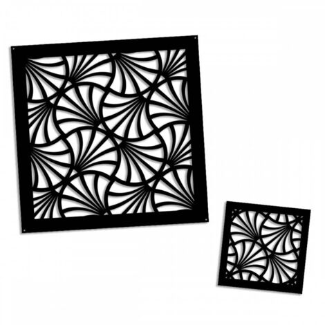 CAMPANE - Pannello in PVC traforato - Parasole - Colore: nero - Misura: 73x73 cm