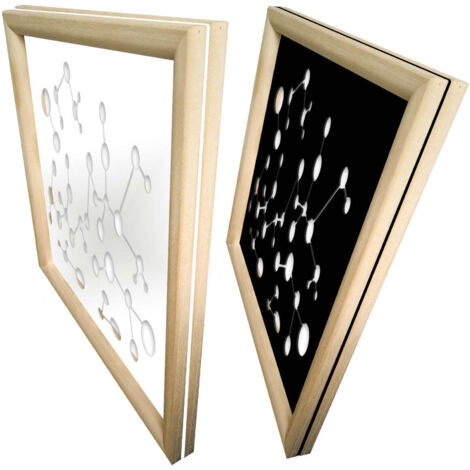 NANOTECH - Moduli Decorativi in Legno e PVC - Colore: bianco - Misura: 48x48 cm (1/4)