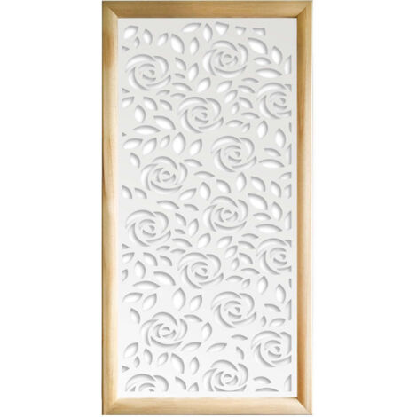 PETALI - Moduli Decorativi in Legno e PVC - Misura: 73x148 cm - Colore: bianco