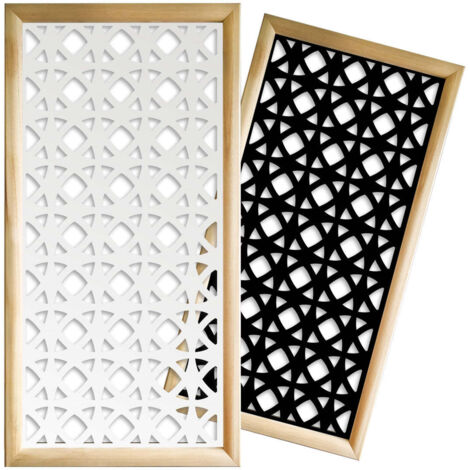 DARKSIDE - Moduli Decorativi in Legno e PVC - Colore: bianco - Misura: 47x94 cm