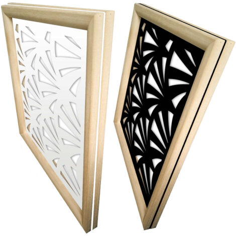 WINDSHELL - Moduli Decorativi in Legno e PVC - Misura: 48x48 cm - Colore: bianco (1/4)