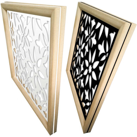 LANCERS - Moduli Decorativi in Legno e PVC - Misura: 73x73 cm - Colore: bianco