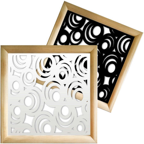 MICKEY - Moduli Decorativi in Legno e PVC - Misura: 48x48 cm - Colore: bianco (1/4)