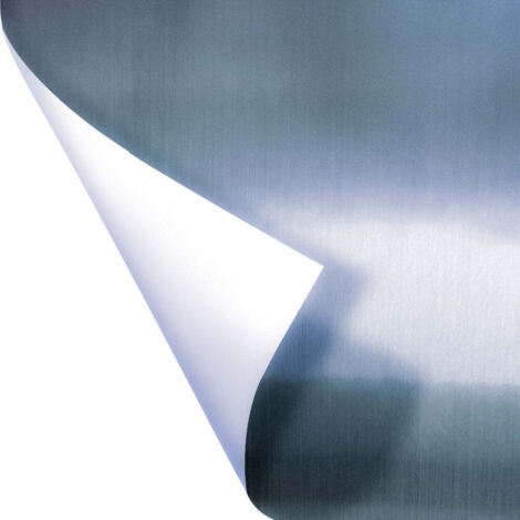 ARGENTO SPAZZOLATO - Pellicola Metallizzata adesiva - 122cm di base - Misura: 122x100 cm (1/2)