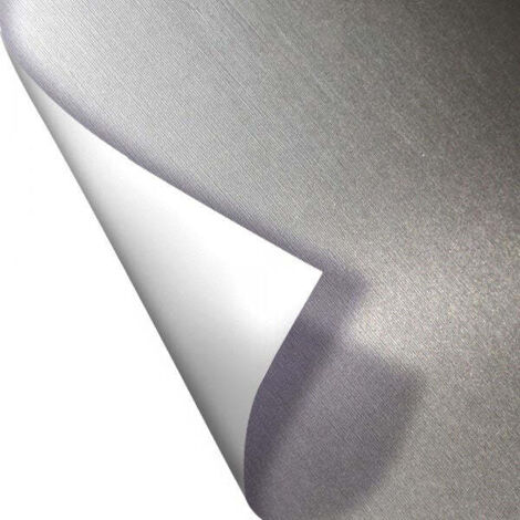 ARGENTO SPAZZOLATO - Pellicola decorativa adesiva larga base 122cm - Misura: 122x1000 cm (1/2)