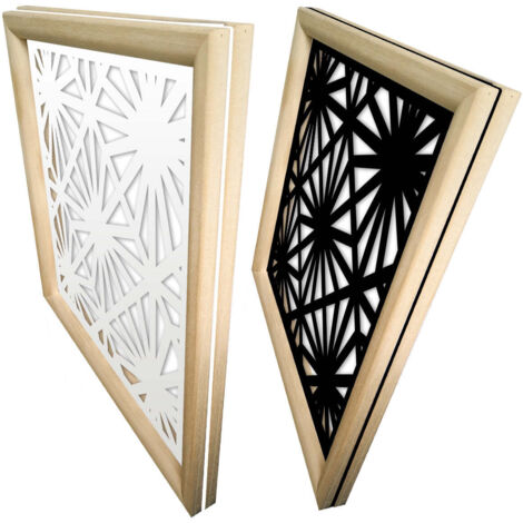 POLESTAR - Moduli Decorativi in Legno e PVC - Misura: 48x48 cm - Colore: bianco (1/4)