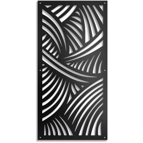 Fasce - Pannello in PVC traforato - Parasole - Colore: nero - Misura: 98x198 cm