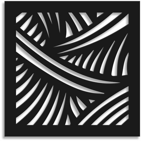 Fasce - Pannello in PVC traforato - Parasole - Colore: nero - Misura: 73x73 cm