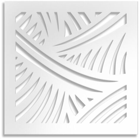 Fasce - Pannello in PVC traforato - Parasole - Colore: bianco - Misura: 73x73 cm