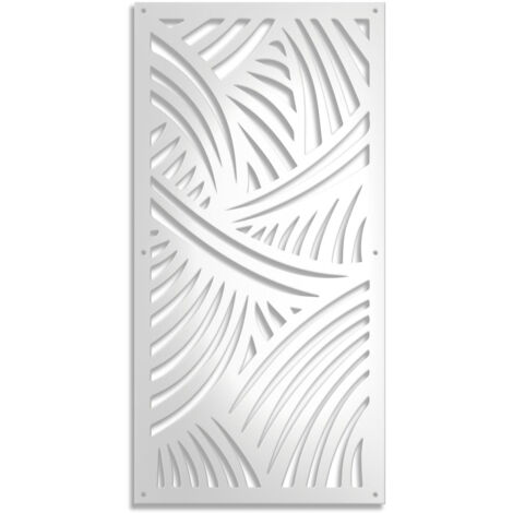 Fasce - Pannello in PVC traforato - Parasole - Colore: bianco - Misura: 50x150 cm