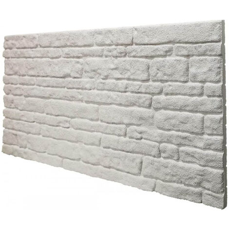 RETAIL BOX da 10 pannelli (5 MQ) - COLORADO WHITE - pannello finta pietra in EPS Resinato Misura 100x50 Cm Spessore 2 cm (1/5)