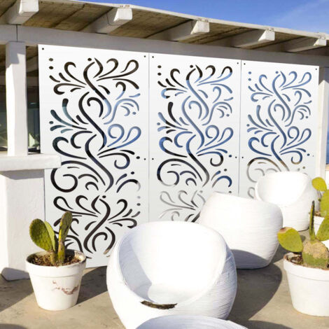 BLOW - Pannello in PVC traforato - Parasole - Misura: 50x150 cm - Colore: bianco