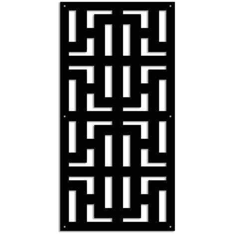 NO WAY - Pannello in PVC traforato - Parasole - Misura: 50x150 cm - Colore: nero