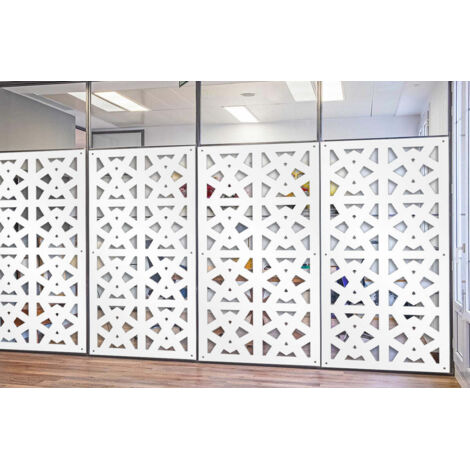 RAILING - Pannello in PVC traforato - Parasole - Misura: 50x150 cm - Colore: bianco