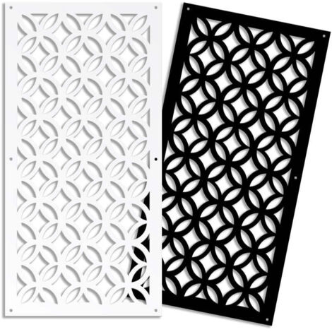 ECLECTIC - Pannello in PVC traforato - Parasole - Colore: nero - Misura: 50x150 cm