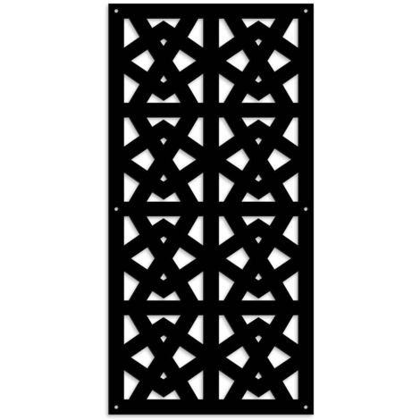 RAILING - Pannello in PVC traforato - Parasole - Colore: nero - Misura: 50x150 cm