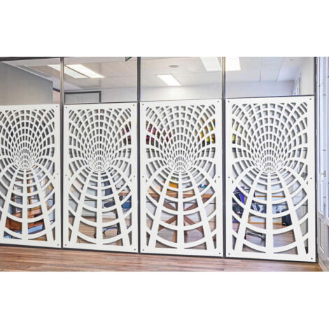 BLACK HOLE - Pannello in PVC traforato - Parasole - Colore: bianco - Misura: 50x150 cm (1/2)