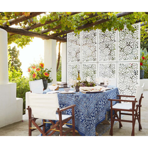 MANGROVIE - Pannello in PVC traforato - Parasole - Colore: bianco - Misura: 50x150 cm