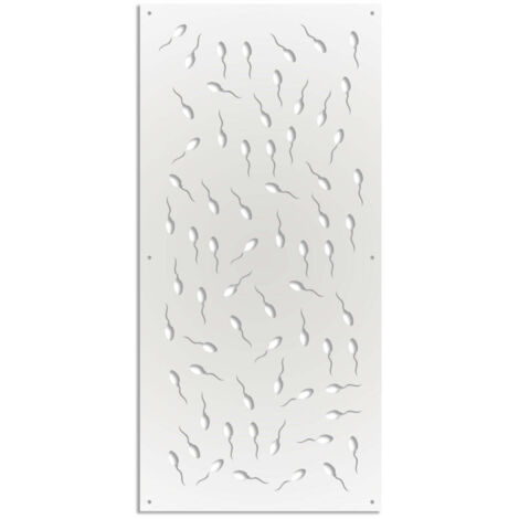 MAYBE LIFE - Pannello in PVC traforato - Parasole - Misura: 50x150 cm - Colore: bianco