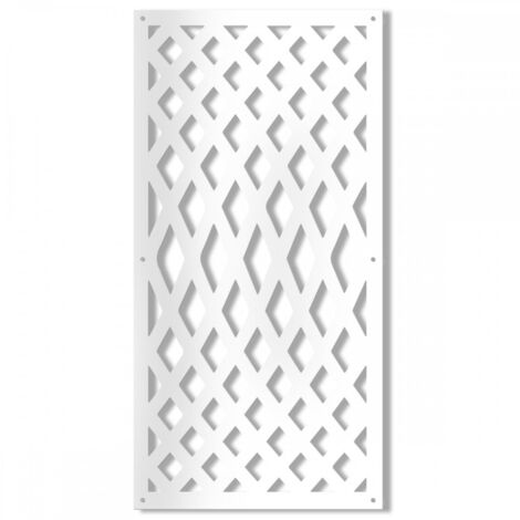 SIVIGLIA - Pannello traforato in PVC - spessore 10mm - Misura: 50x150 cm - Colore: bianco