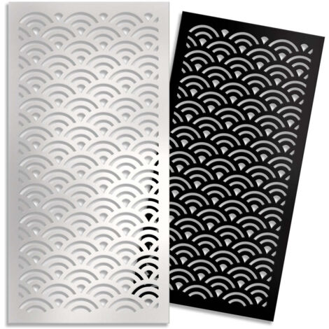 SUNNY - Pannello in PVC traforato - Parasole - Misura: 50x150 cm - Colore: nero