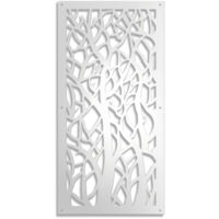 FORESTA - Pannello in PVC traforato - PARASOLE - spessore 1cm - Misura: 47x94 cm - Colore: bianco