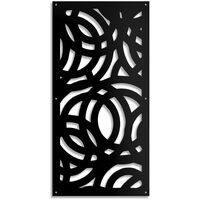 CERCHI LARGE - Pannello in PVC traforato da 10mm - Misura: 73x148 cm - Colore: nero
