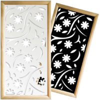 AUTUMN - Moduli Decorativi in Legno e PVC - Colore: bianco - Misura: 47x94 cm