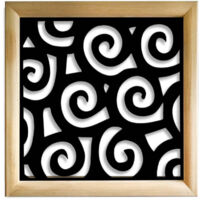 RICCI - Moduli Decorativi in Legno e PVC - Colore: nero - Misura: 98x98 cm