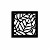 TROPICA - Pannello traforato in PVC - Misura: 48x48 cm - Colore: nero