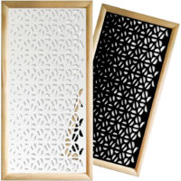 COFFEE - Moduli Decorativi in Legno e PVC - Misura: 73x148 cm - Colore: nero