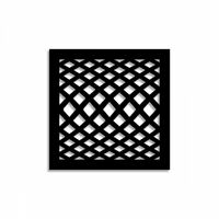 SIVIGLIA - Pannello traforato in PVC - spessore 10mm - Misura: 73x73 cm - Colore: nero