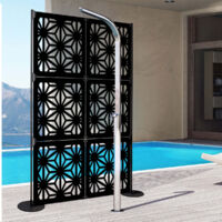 RADIANT - Pannello in PVC traforato - Parasole - Misura: 48x48 cm - Colore: nero