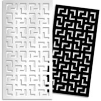 LABYRINTH - L - Pannello in PVC traforato - Parasole - Misura: 98x198 cm - Colore: bianco